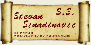 Stevan Sinadinović vizit kartica